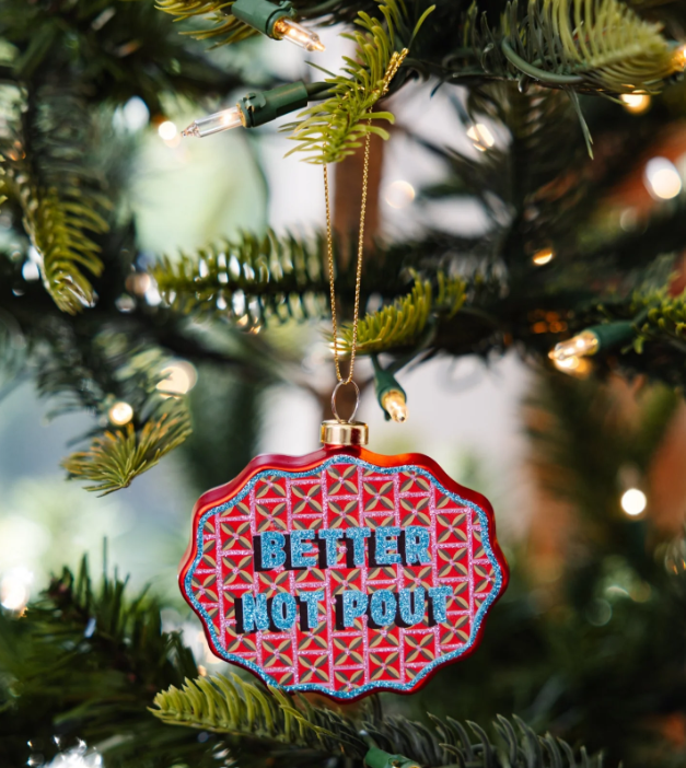 Scallop Ornament Better Not Pout