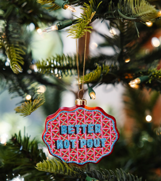 Scallop Ornament Better Not Pout