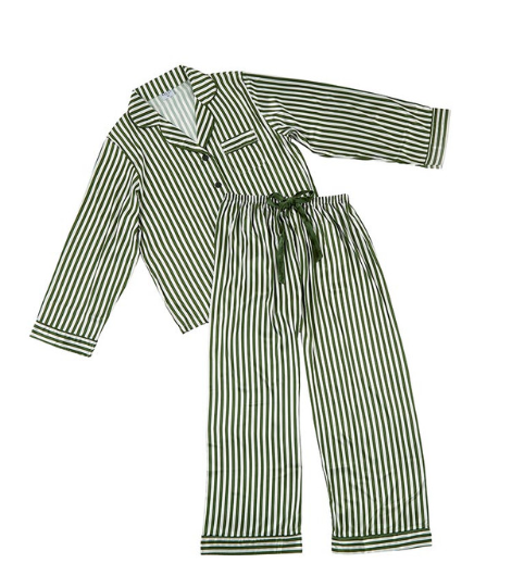 Green Stripe Pant Set