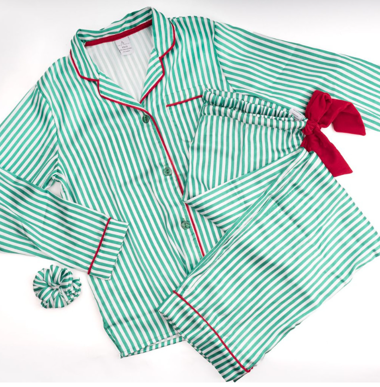 Green Stripe PJ Set