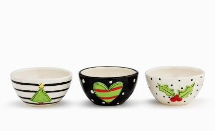 Christmas Pattern Dip Bowls