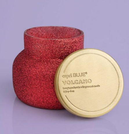 Capri Blue 8oz Red Glitter Volcano Candle