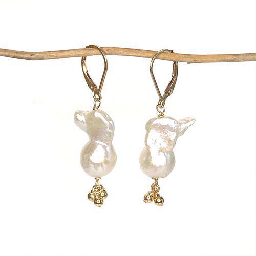 Baroque Pearl Gold Filled Earrings