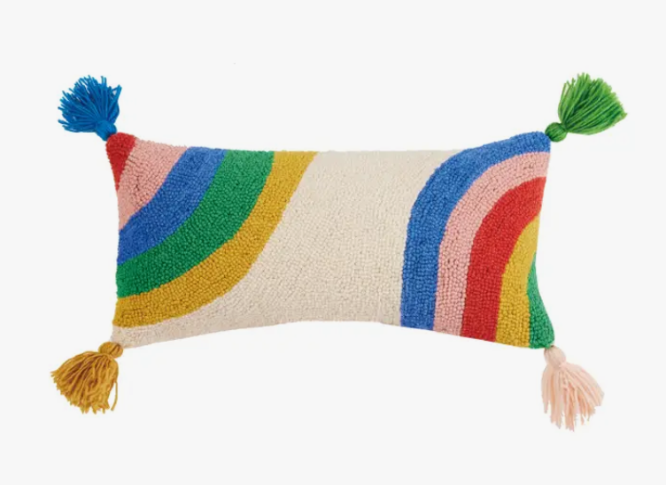 Rainbow Tassels Hook Pillow