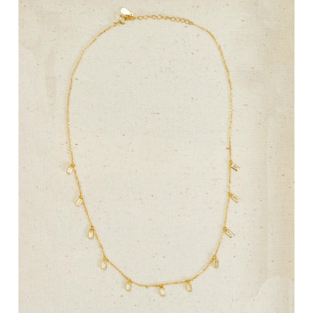 18K Gold Plated Crystal Necklace