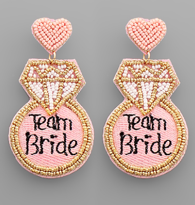 Team Bride Ring Earring