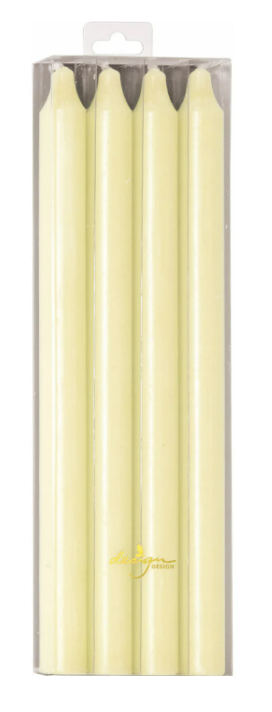 Cream Rustic Taper Candle - 4 Pack