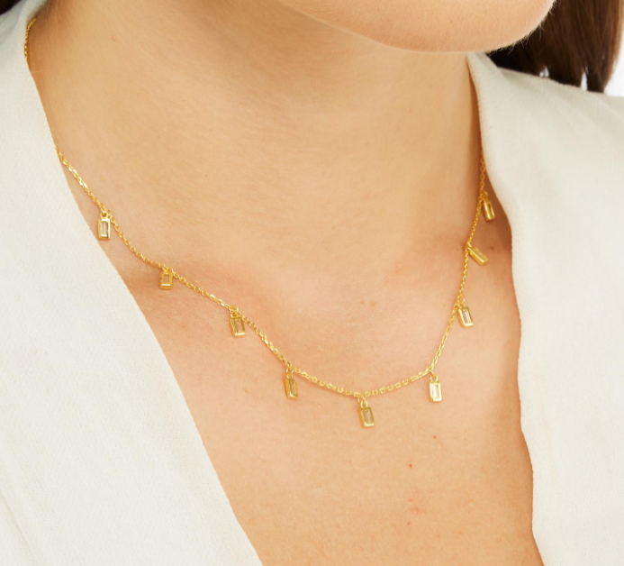 18K Gold Plated Crystal Necklace